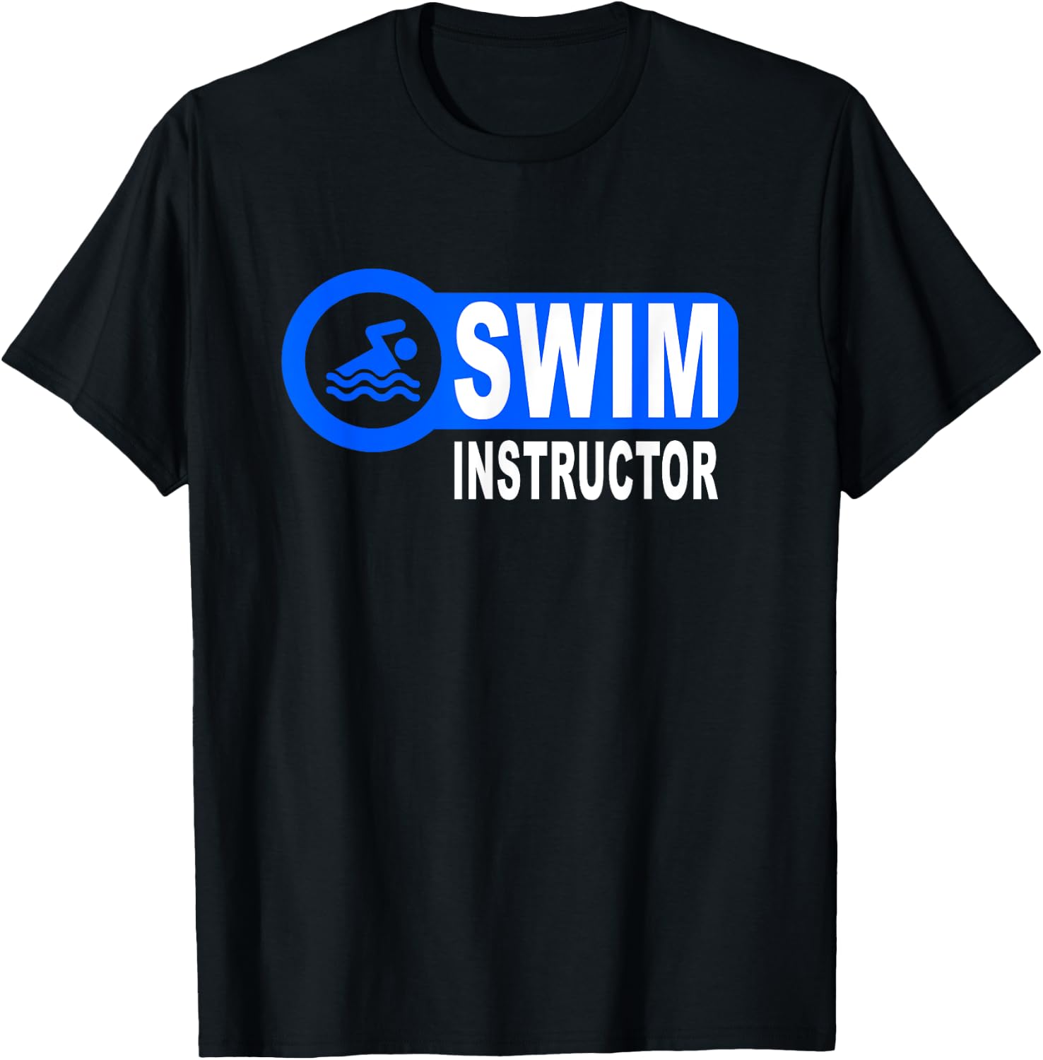 Swim Instructor Swimming Teacher Swimmer in Pool Graphic Art T-Shirt - T-Shirt | Black