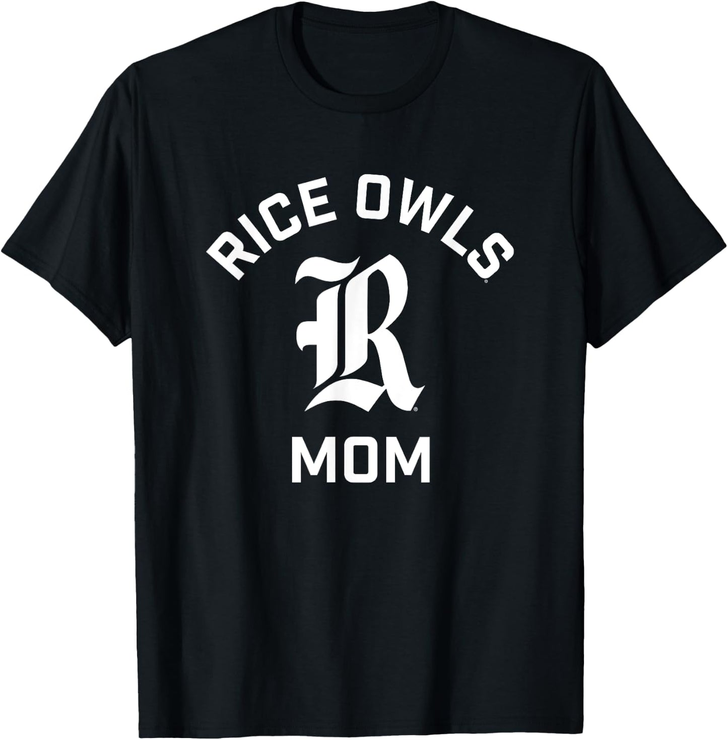 Rice University Owls Arched Mom T-Shirt - T-Shirt | Black