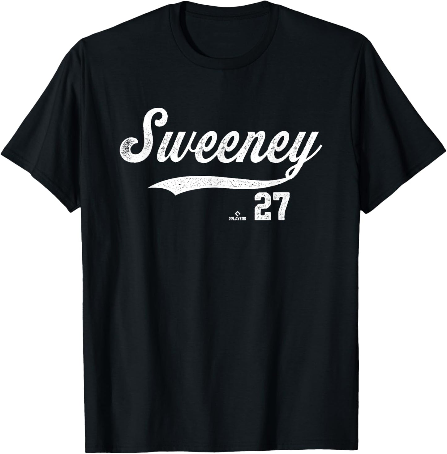 Distressed Swoosh Trey Sweeney Detroit Baseball MLBPA T-Shirt - T-Shirt | Black