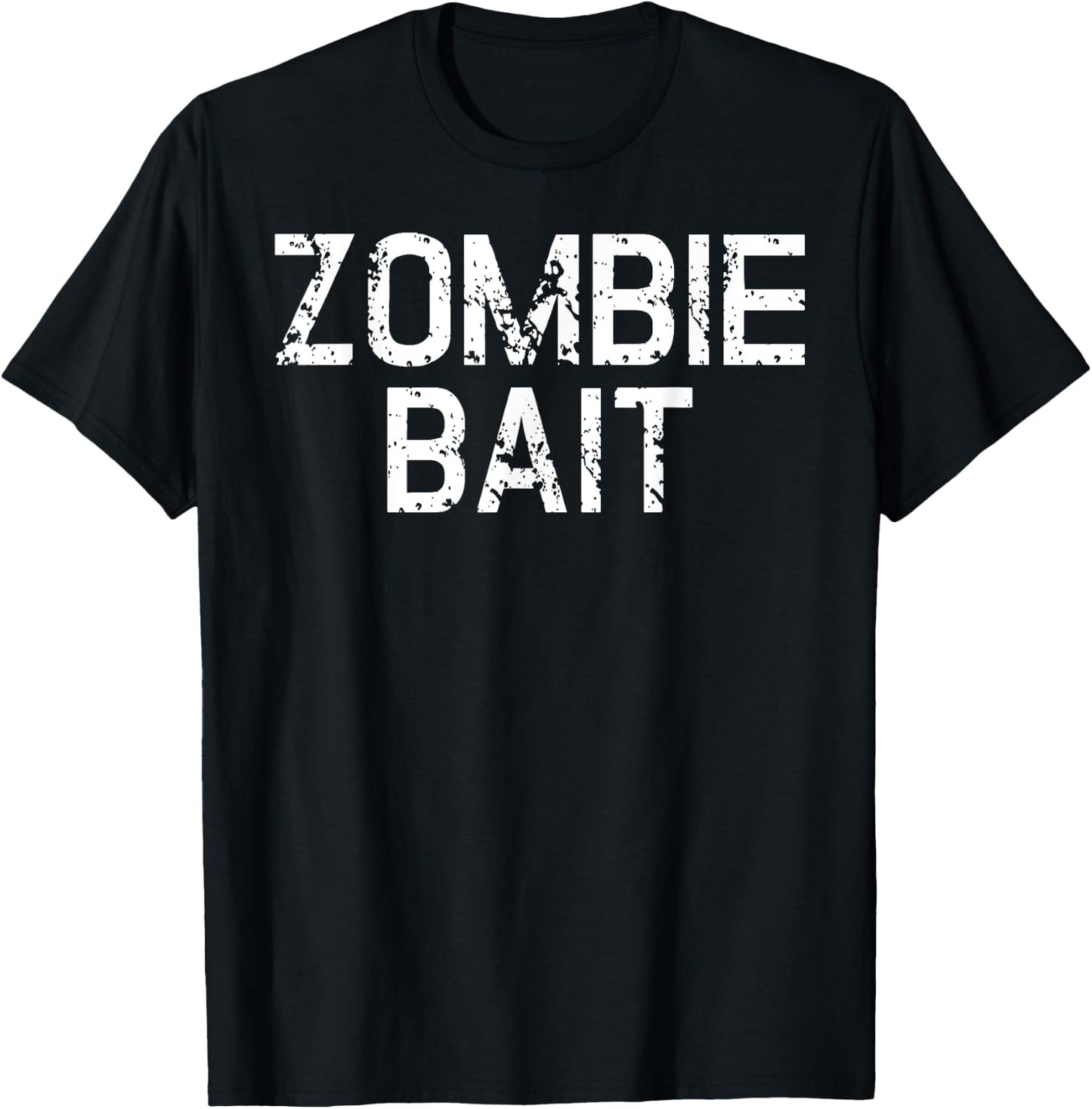 Funny Scary Simple Zombie Bait Hunter Halloween Costume T-Shirt - T-Shirt | Black