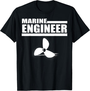 Marine Engineer T Shirt Gift Marine Engineer Jobs T-Shirt - T-Shirt | Black