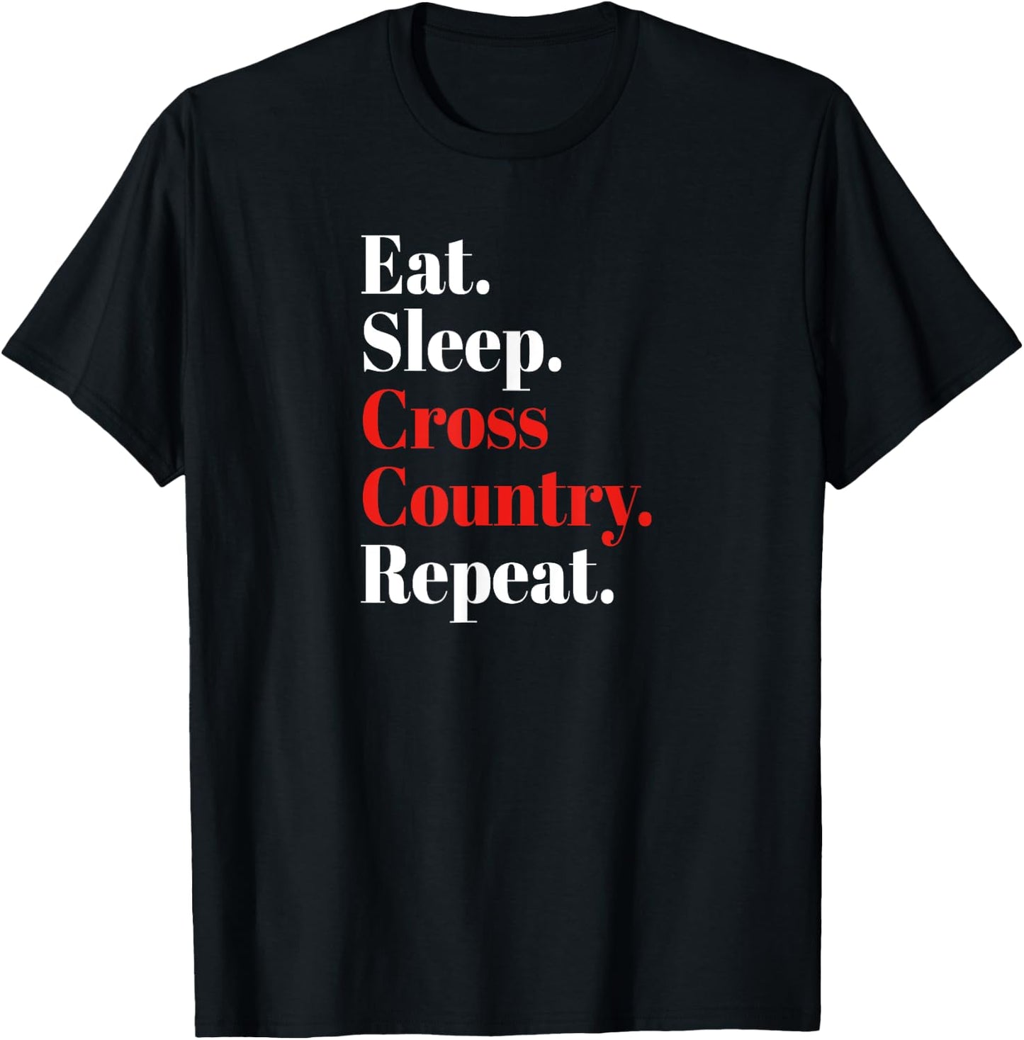Eat Sleep Cross Country Repeat Eventing Horse Riding Gift T-Shirt - T-Shirt | Black