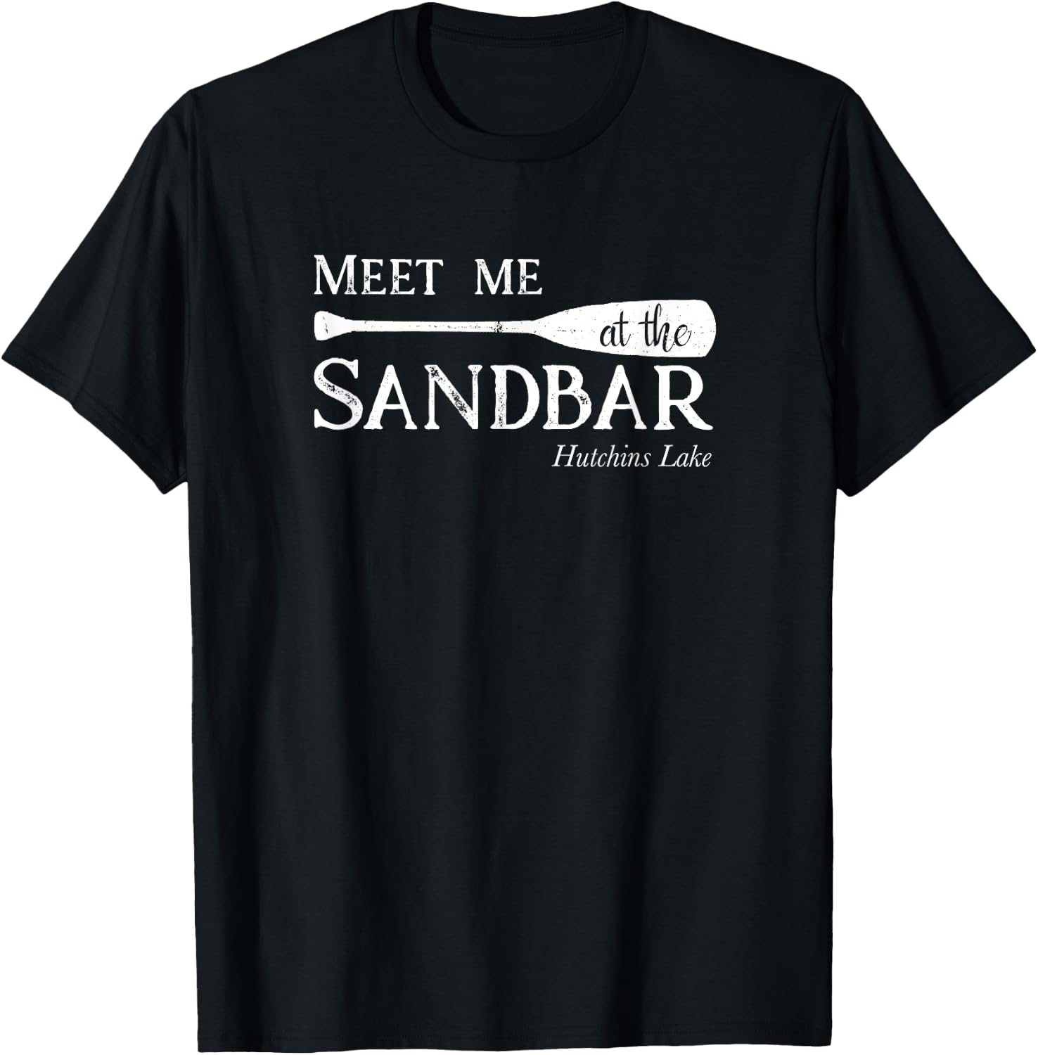 Hutchins Lake Michigan Meet me at the Sandbar T-Shirt - T-Shirt | Black
