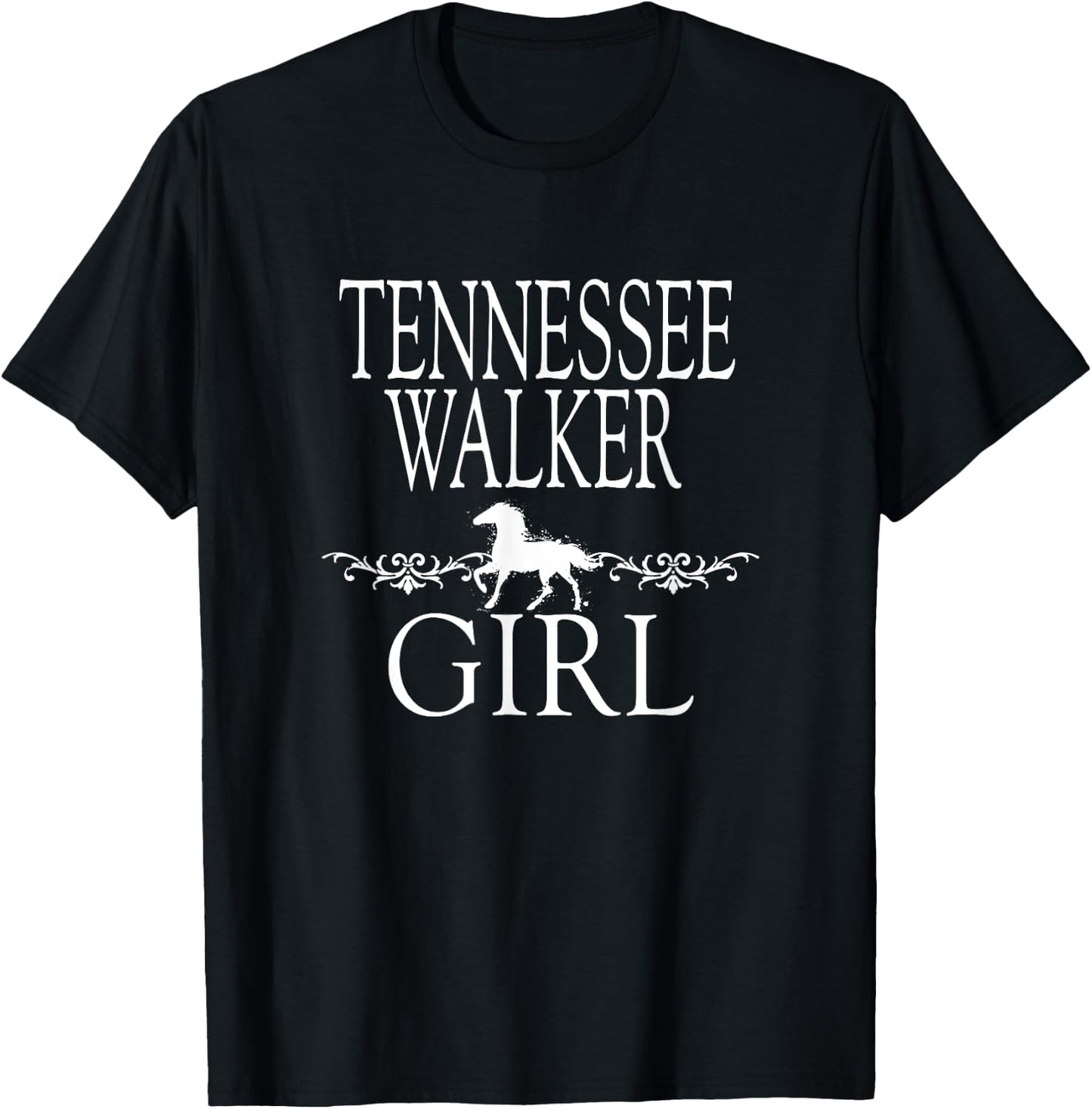 Tennessee Walker Girl Horse T-Shirt - T-Shirt | Black