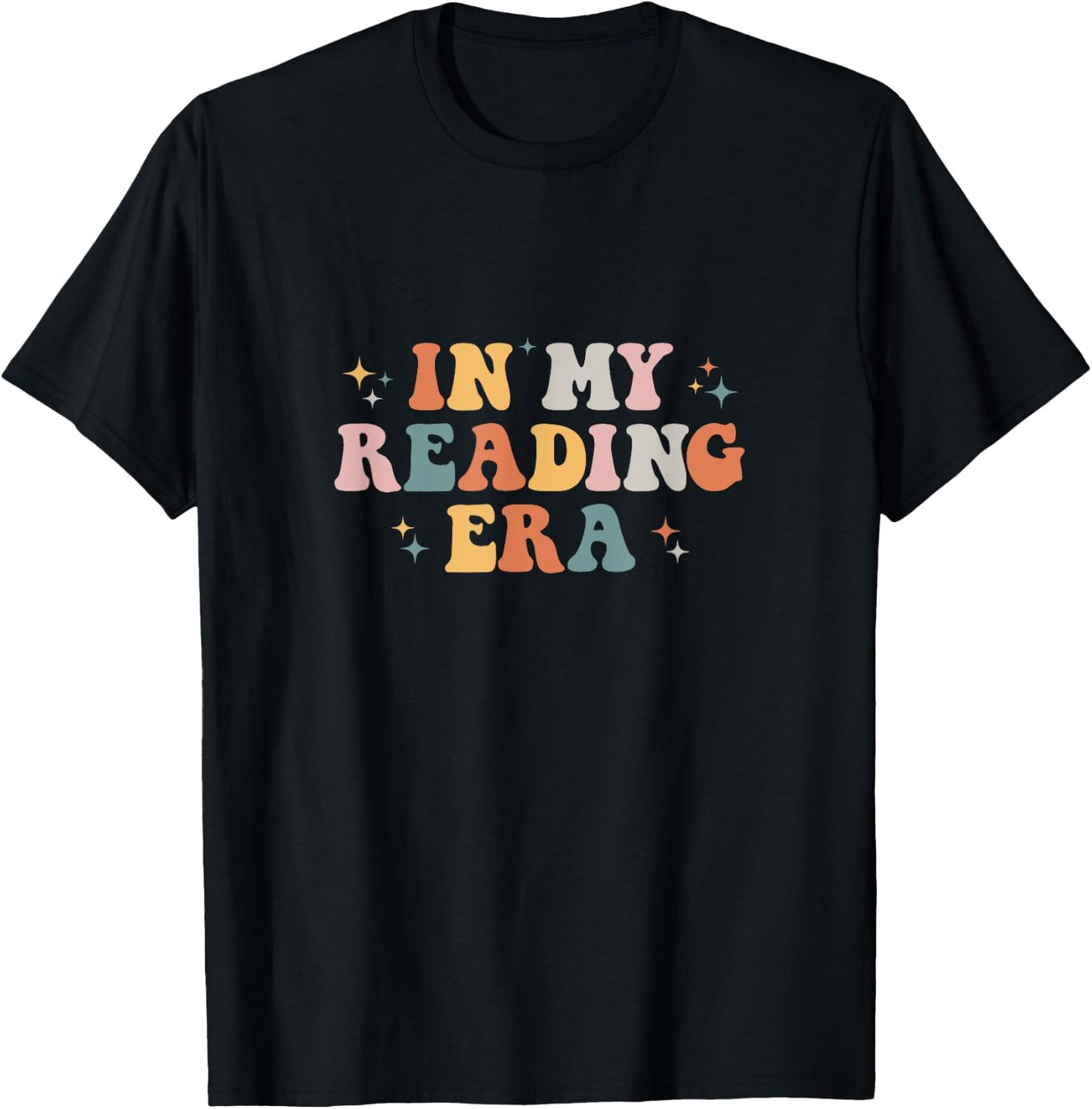 In My Reading Era Groovy Reader Librarian Teacher Book Lover Women T-Shirt - T-Shirt | Black