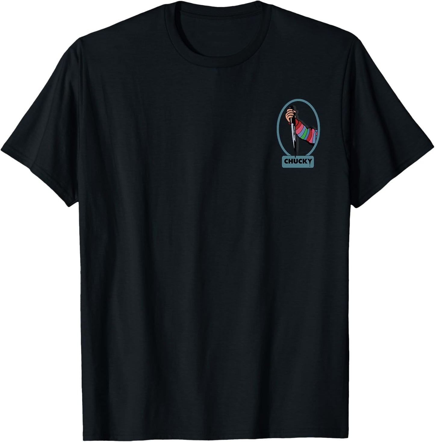 Chucky Stab Front & Back T-Shirt - T-Shirt | Black