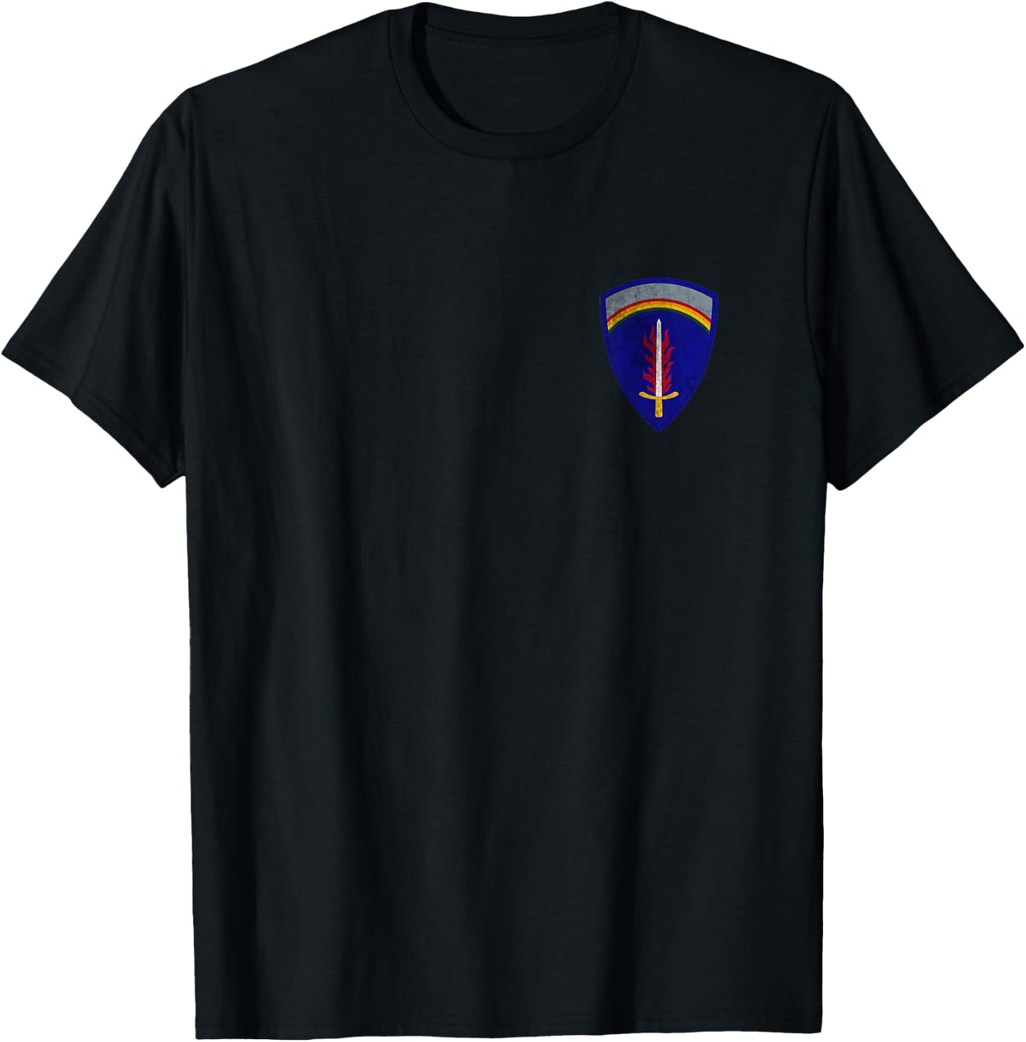 USAREUR Patch Europe Military Logo Veteran Papa Christmas T-Shirt - T-Shirt | Black