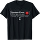 Funny System Error: Attention Span T-Shirt - T-Shirt | Black