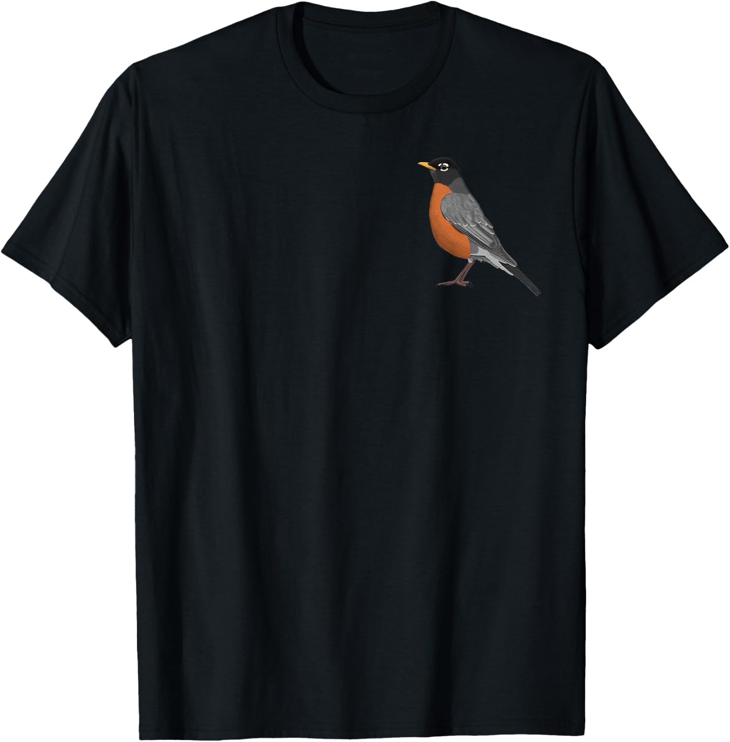 American Robin Bird Birder Birdlover Birdwatcher Animal T-Shirt - T-Shirt | Black