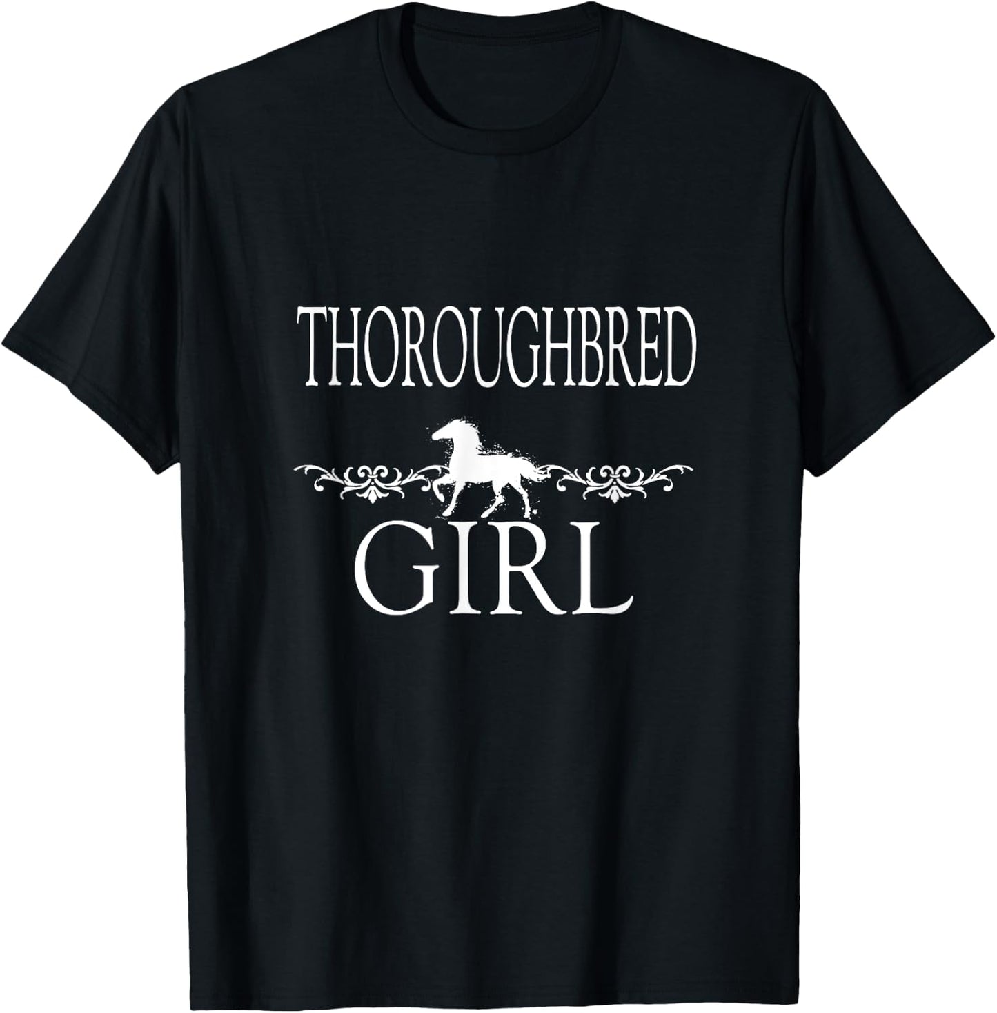 Thoroughbred Girl Horse T-Shirt - T-Shirt | Black