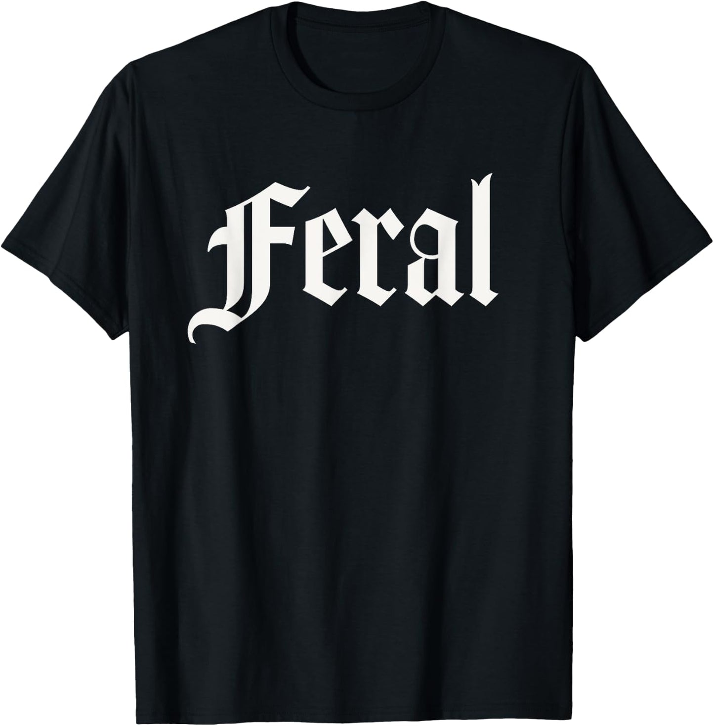 Introvert Shirts FERAL - Gothic/Alternative Women's Black Short Sleeve - Small T-Shirt - T-Shirt | Black