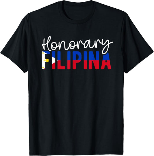 Honorary Filipina Philippines Flag Wedding Filipino Marriage T-Shirt - T-Shirt | Black