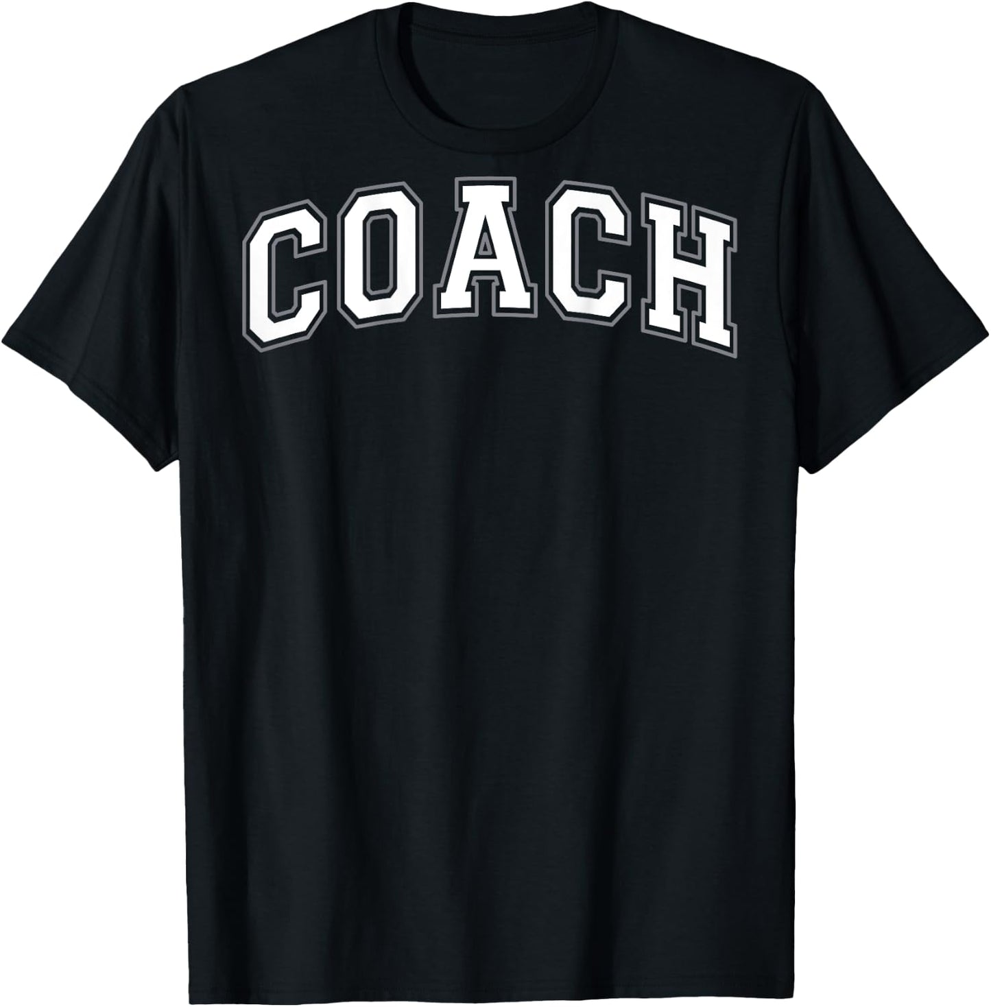 Coach Sports Trainer Vintage White Grey on the back T-Shirt - T-Shirt | Black