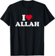 I Love Allah I Heart Allah Lover Muslim T-Shirt - T-Shirt | Black