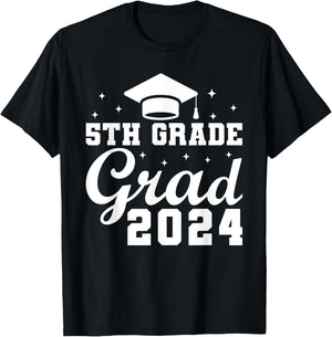 Class of 2024 5th Grade Grad 2024 Last Day of School T-Shirt - T-Shirt | Black