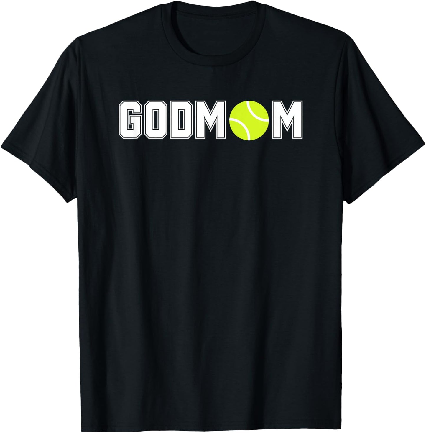 Tennis Godmom Godmother T-Shirt - T-Shirt | Black