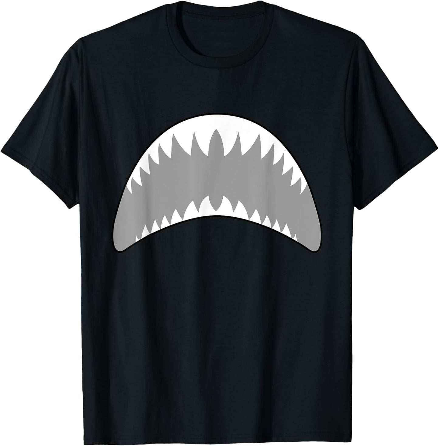 Shark mouth jaw lazy easy costume for halloween party T-Shirt - T-Shirt | Black
