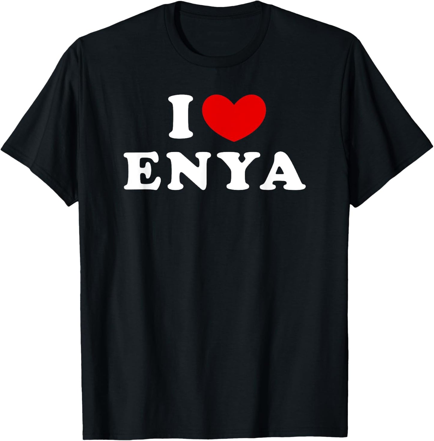 I Love Enya, I Heart Enya T-Shirt - T-Shirt | Black