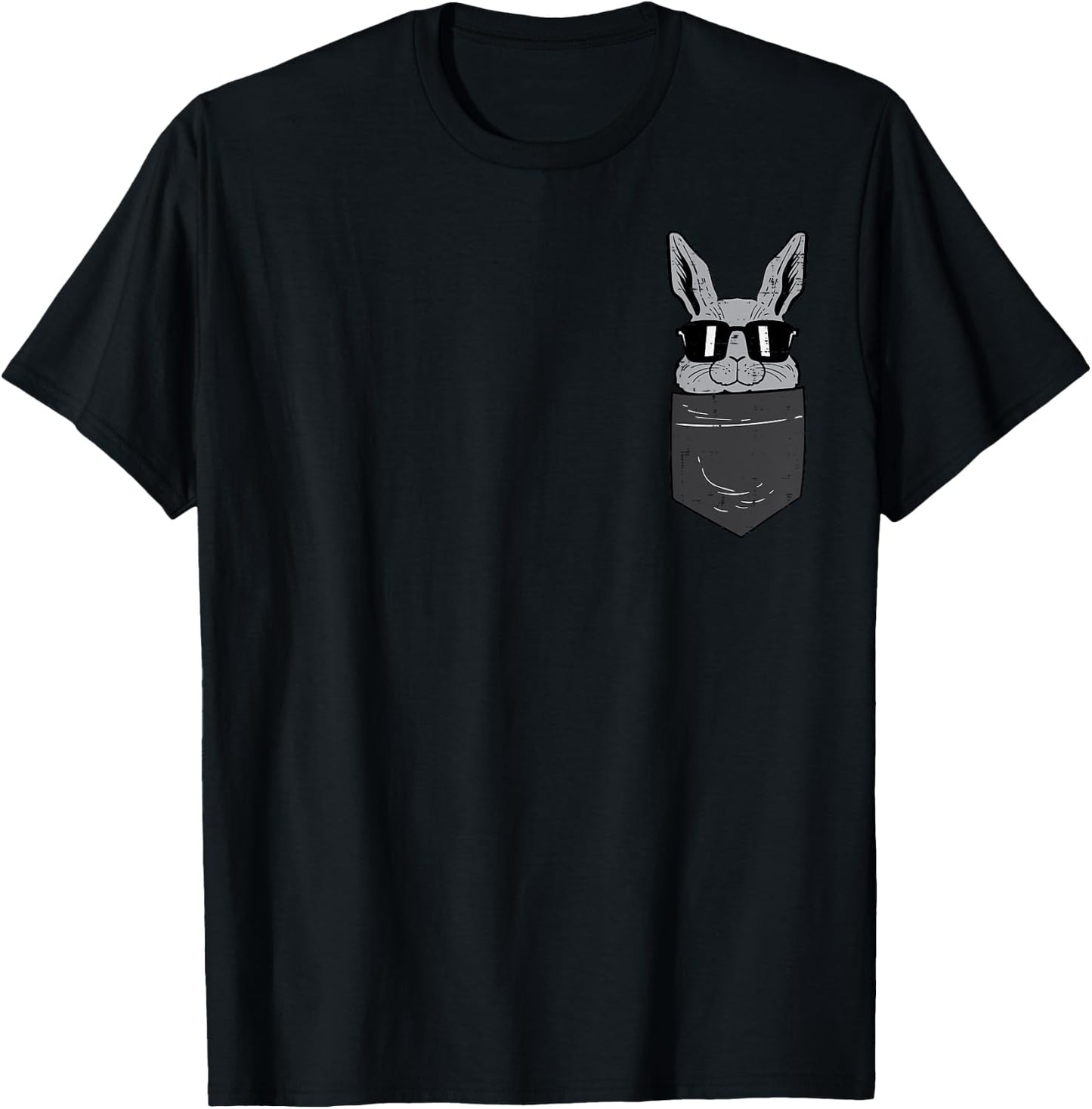 Easter Bunny Rabbit Sunglasses Pocket Cool Men Women Kids T-Shirt - T-Shirt | Black