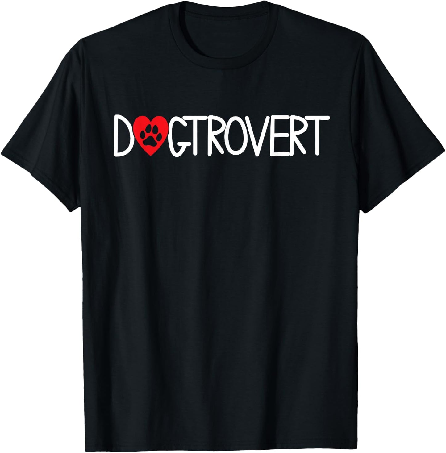 Dogtrovert Funny For Dog Owners Dog Lover & Dog Trainer T-Shirt - T-Shirt | Black
