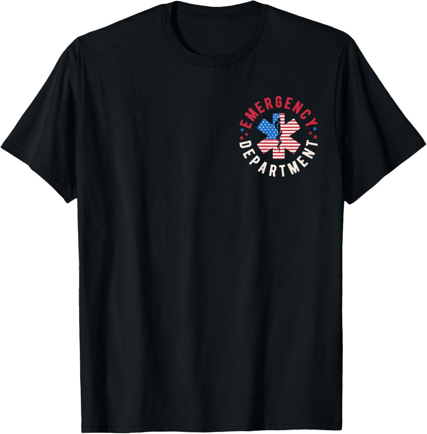 Emergency Department 4th of July USA Emergency Room Er Nurse T-Shirt - T-Shirt | Black