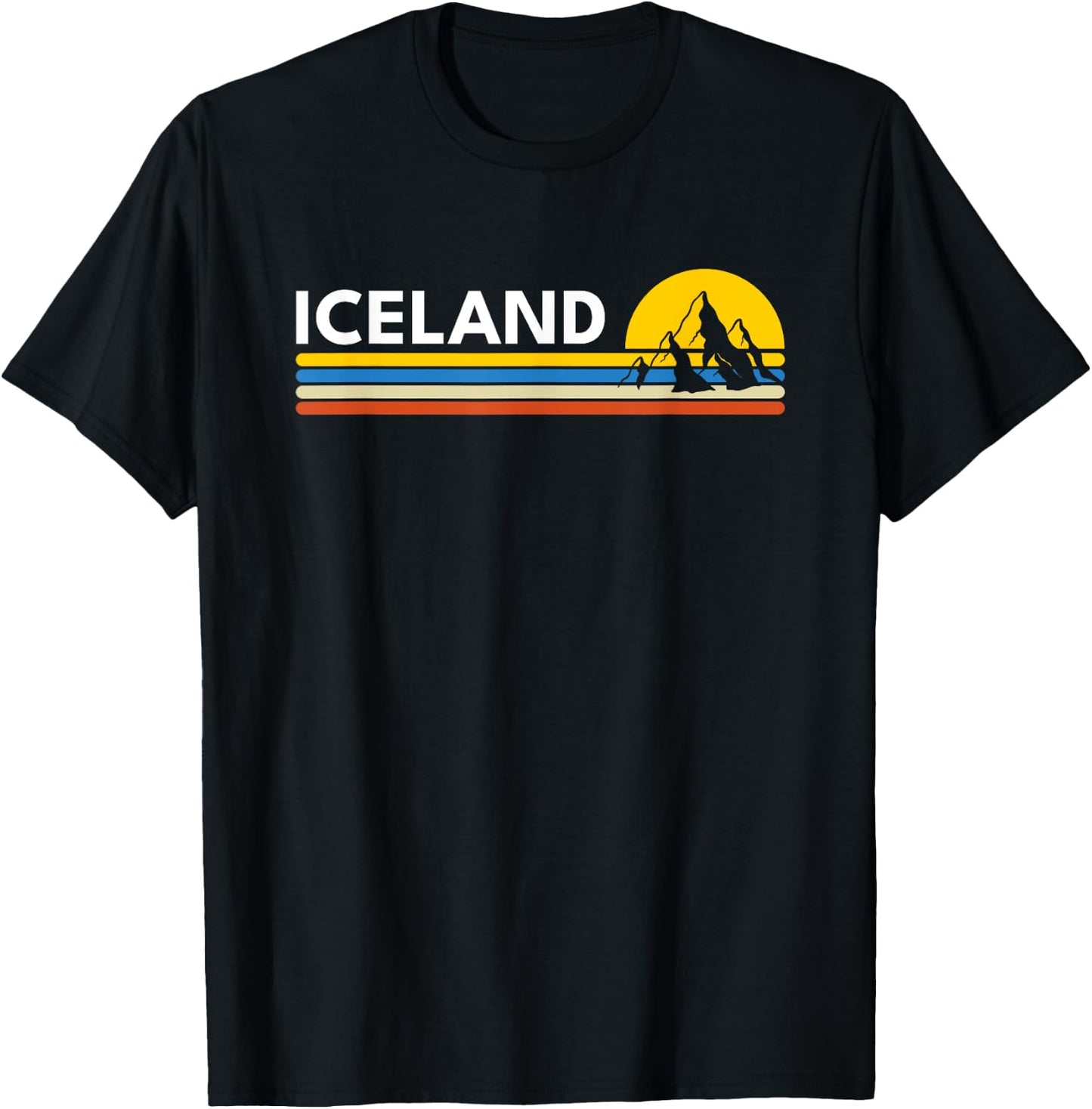 Iceland Souvenirs Vintage Retro T-Shirt - T-Shirt | Black