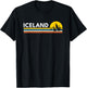 Iceland Souvenirs Vintage Retro T-Shirt - T-Shirt | Black