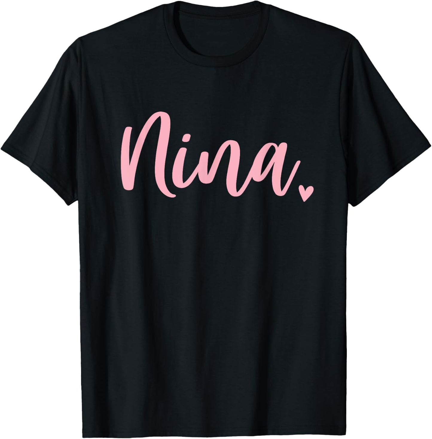 Nina Grandma Cute Pink T-Shirt - T-Shirt | Black
