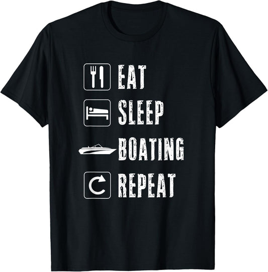 Boating Men Women Boataholic Boater Speed Powerboat Sailing T-Shirt - T-Shirt | Black