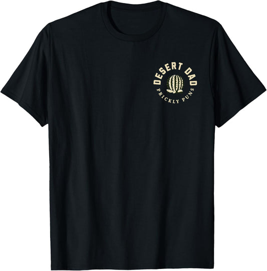 Desert Dad - Sand Saucer Flyover & Saguaro Ceasefire T-Shirt - T-Shirt | Black