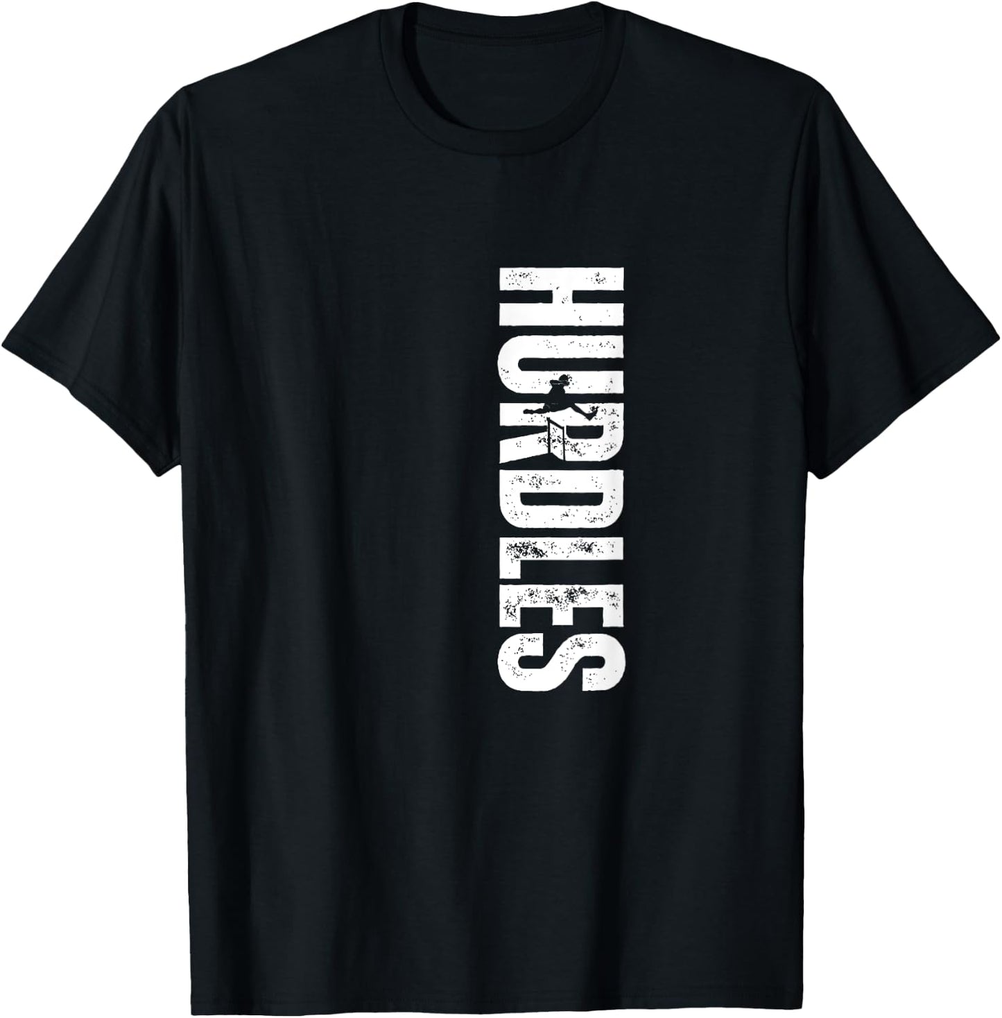 Hurdles Coach Vintage Distressed Hurdles T-Shirt - T-Shirt | Black