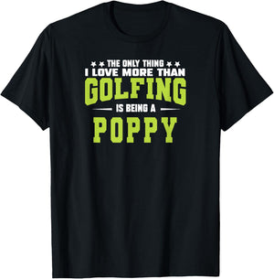 golf poppy gifts from Grandkids Father's Day poppy golfer T-Shirt - T-Shirt | Black