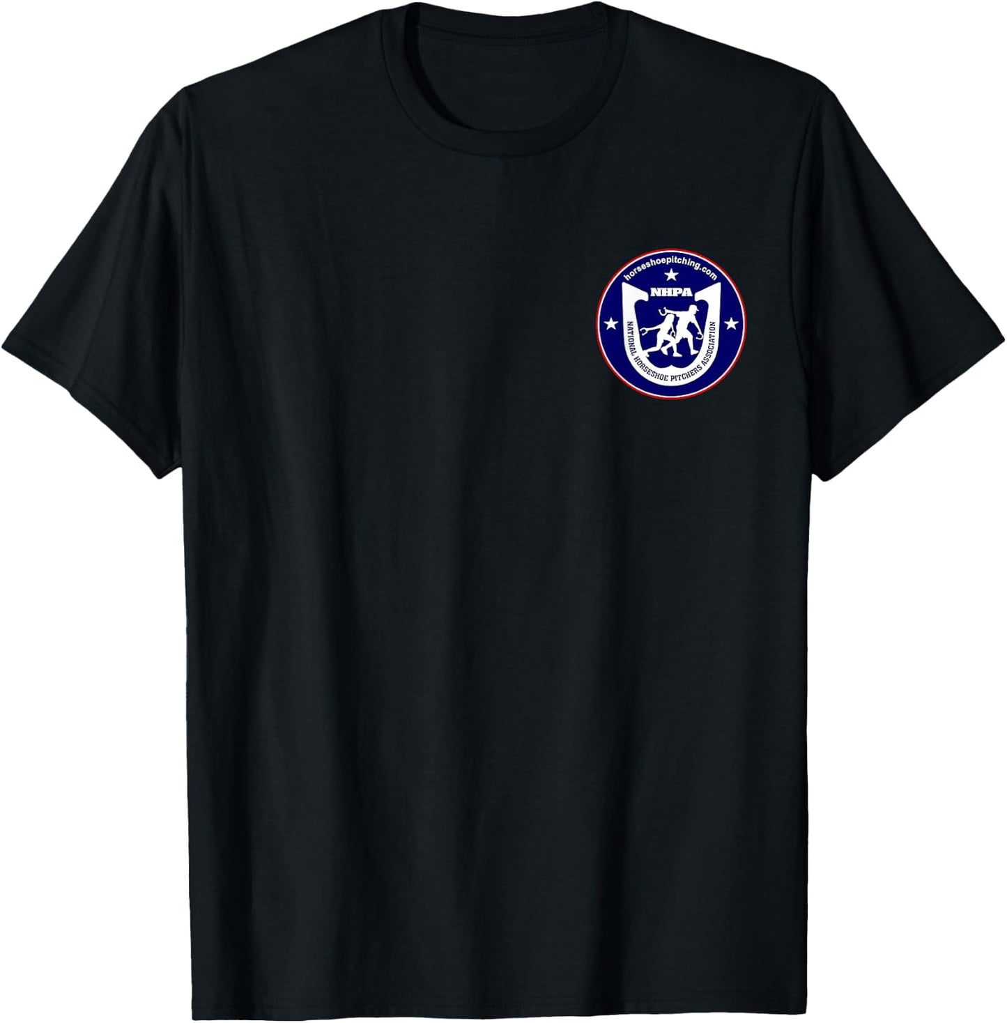 National Horseshoe Pitchers Association NHPA 2 Sided Logo T-Shirt - T-Shirt | Black