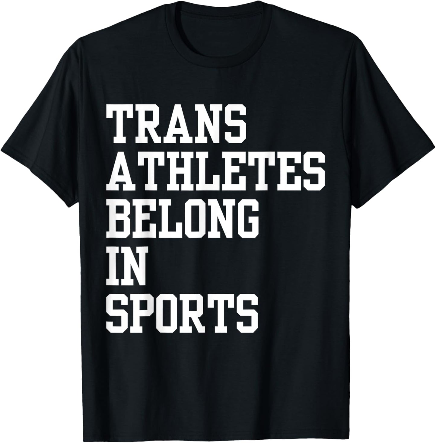 Trans Athletes Belong In Sport T-Shirt - T-Shirt | Black