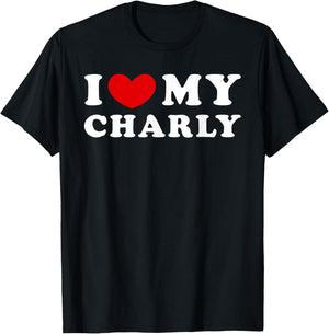I Love My Charly, I Heart My Charly T-Shirt - T-Shirt | Black