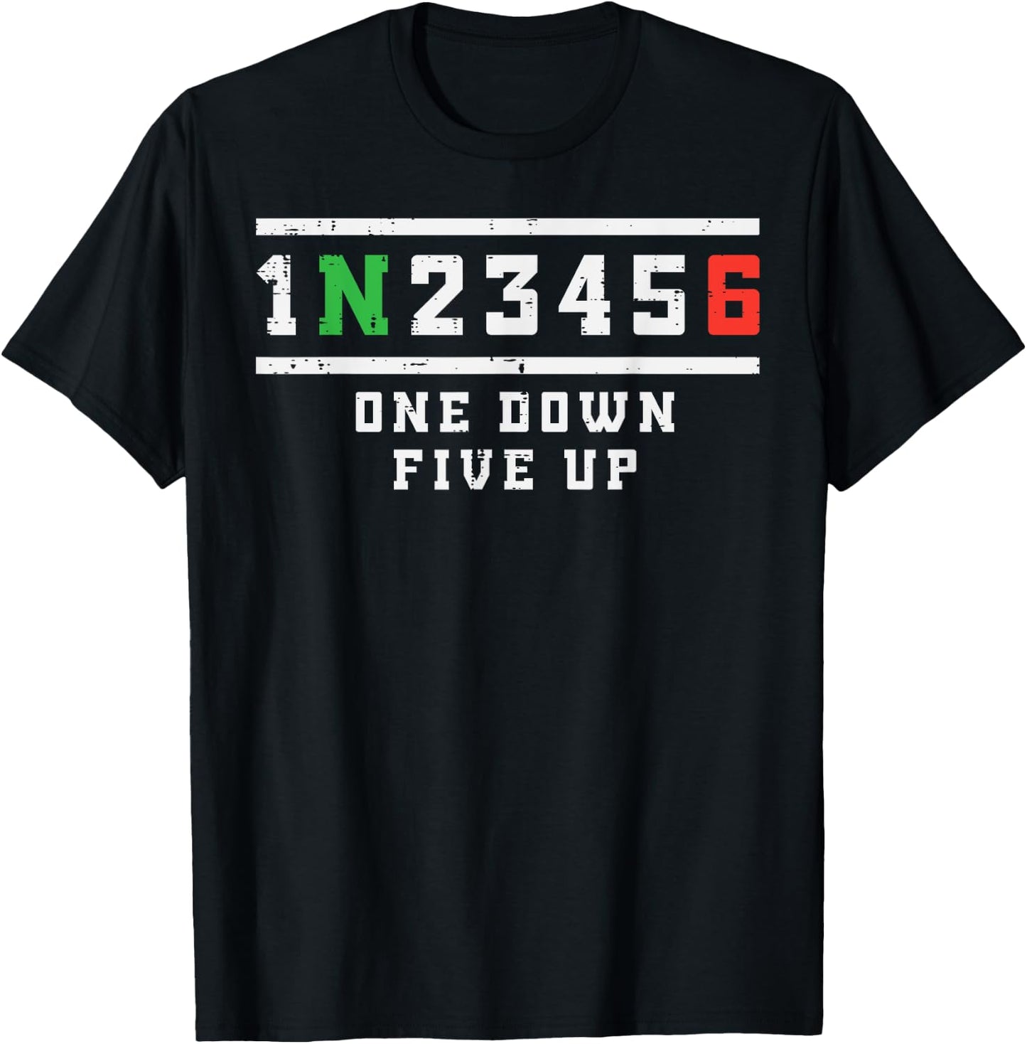 Motorcycle Gear Shift One Down Five Up Biker Men Women Kids T-Shirt - T-Shirt | Black