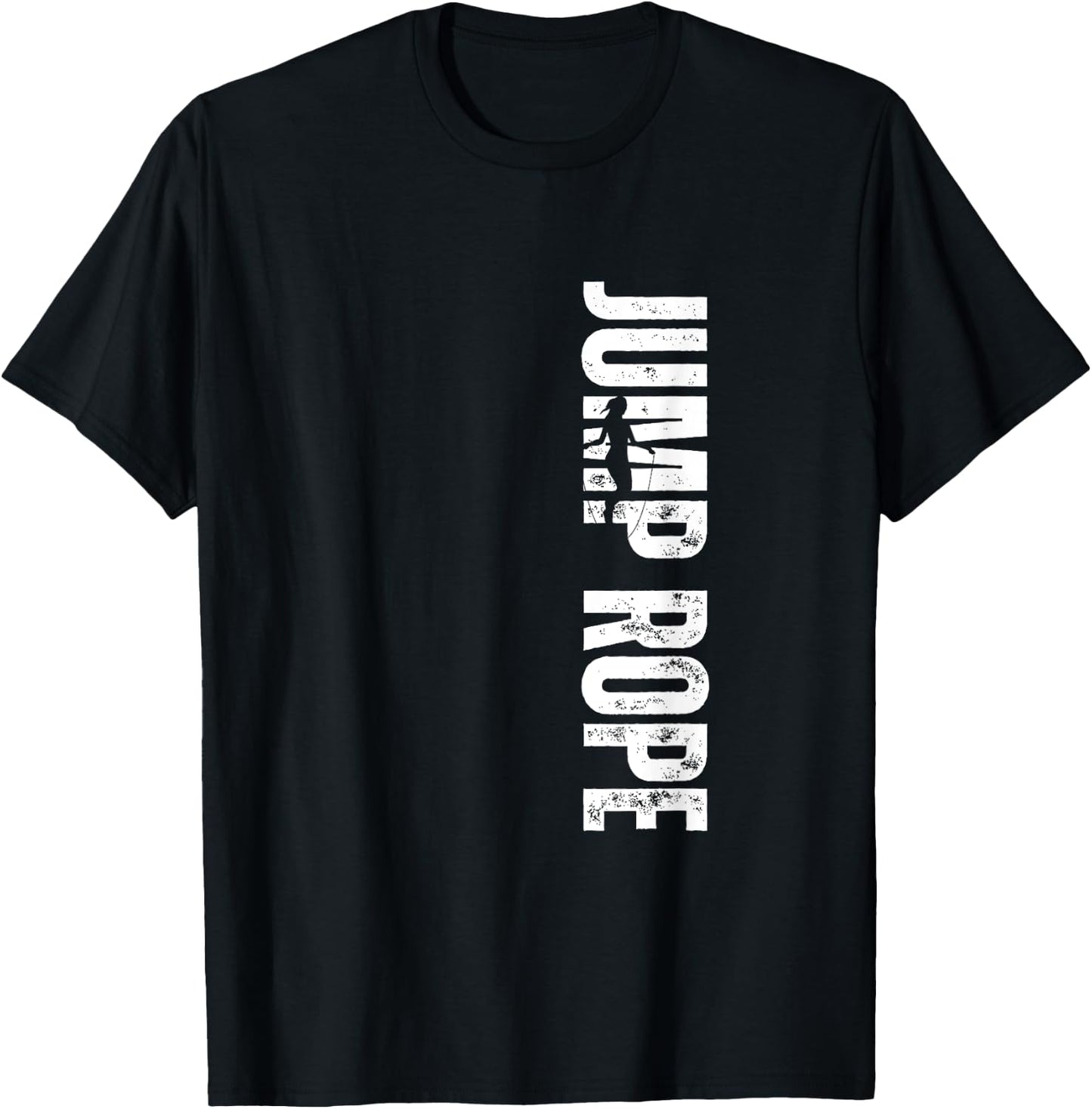 Jump Rope Vintage Distressed Jumping Rope T-Shirt - T-Shirt | Black