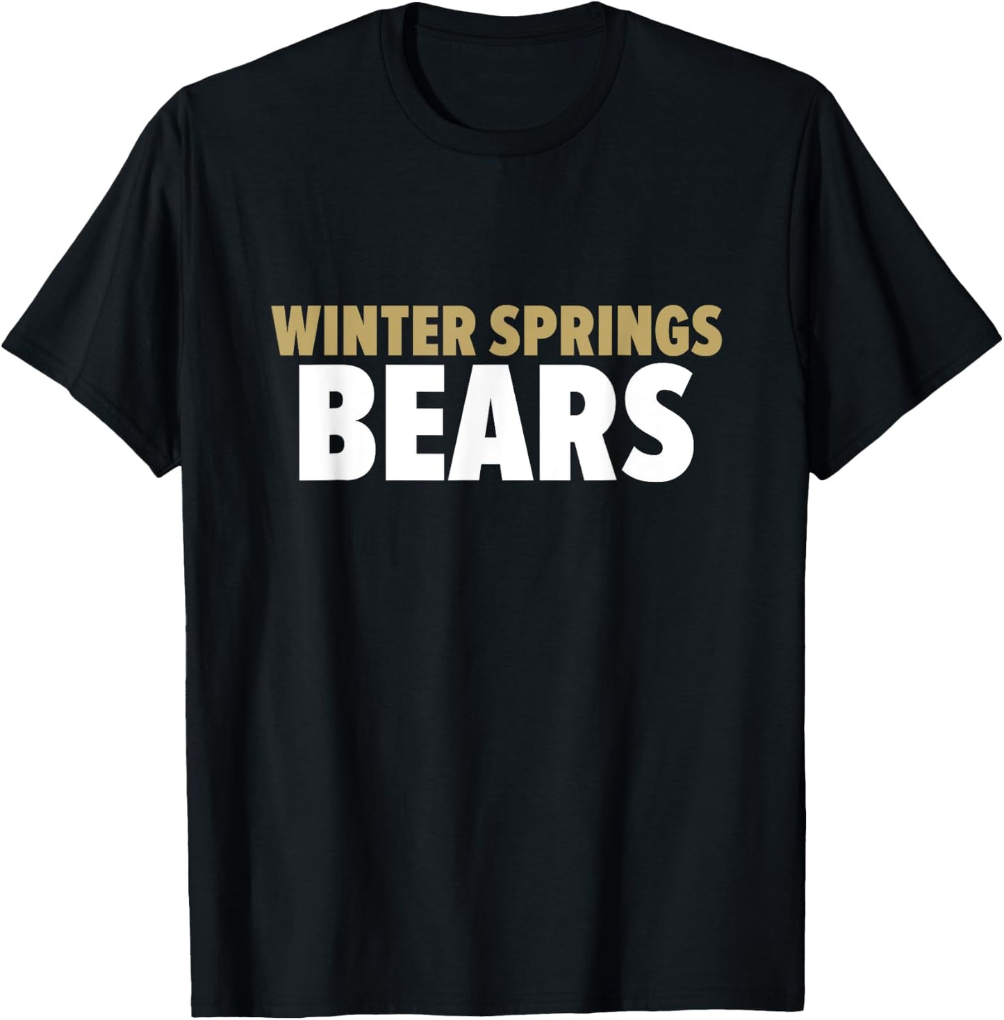 Winter Springs Bears Bold T-Shirt - T-Shirt | Black