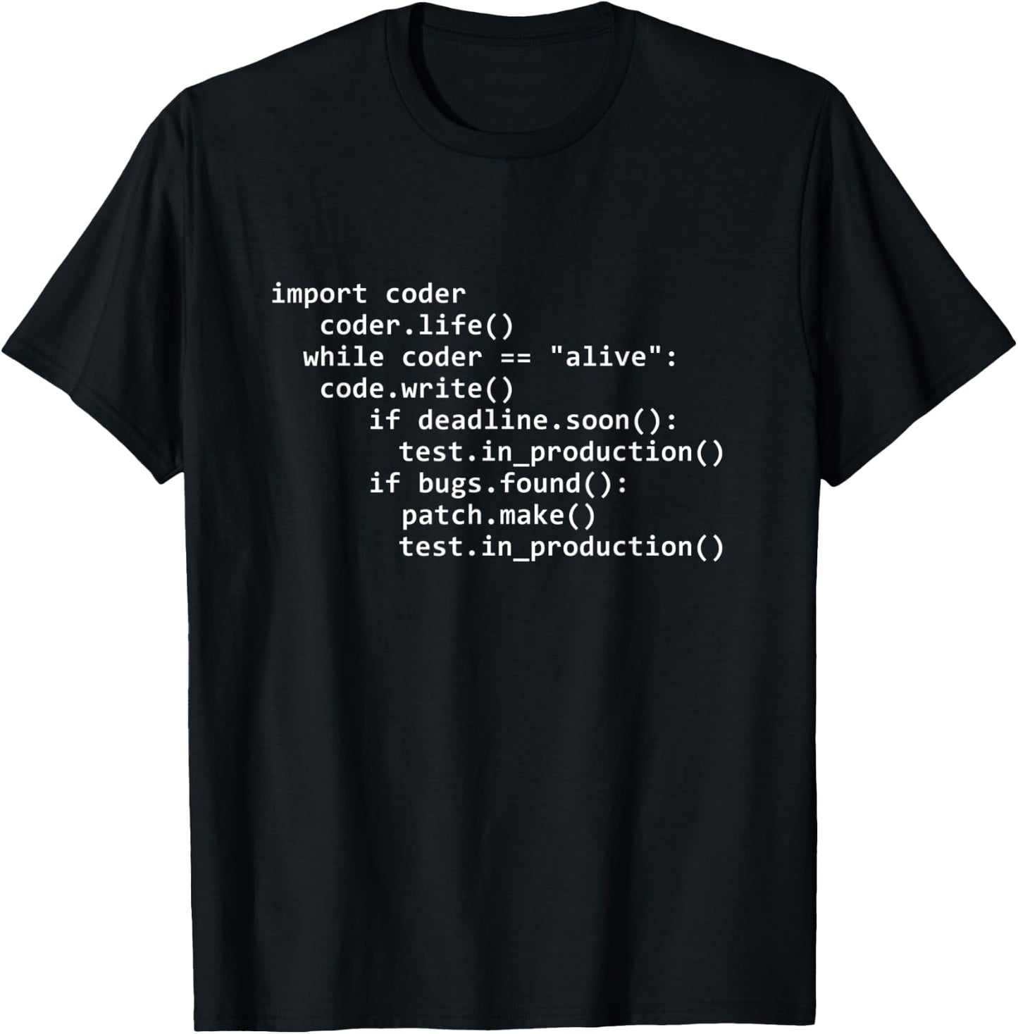 Python Programming For Software Engineer Coder IT Developer T-Shirt - T-Shirt | Black