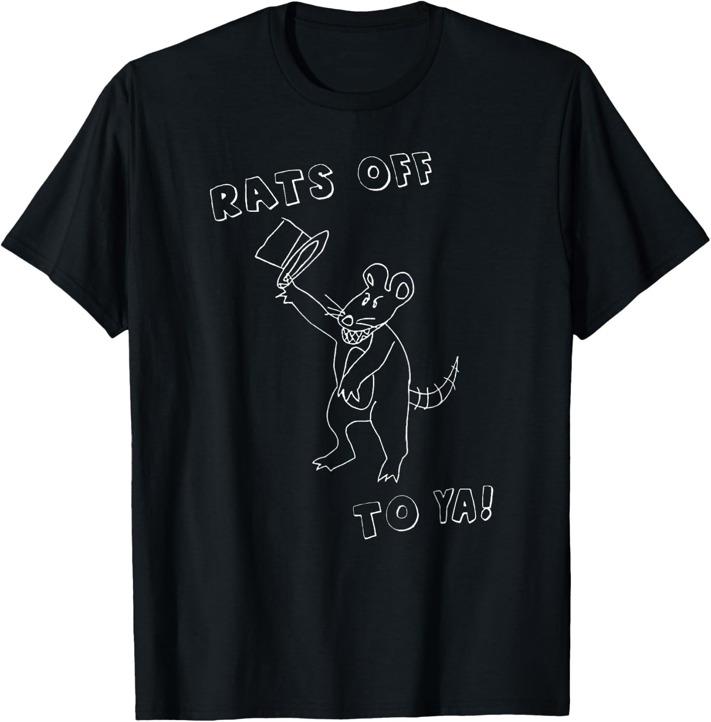Rats Off To Ya! Funny Mouse Costume Magician Rat Novelty T-Shirt - T-Shirt | Black