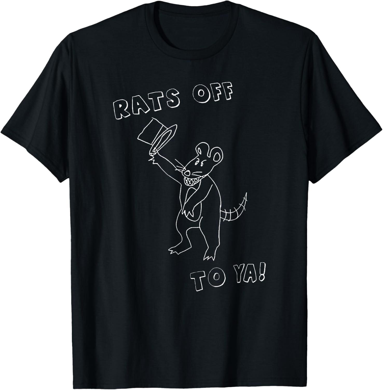 Rats Off To Ya! Funny Mouse Costume Magician Rat Novelty T-Shirt - T-Shirt | Black
