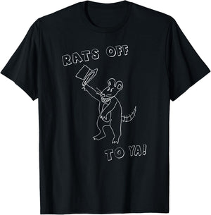 Rats Off To Ya! Funny Mouse Costume Magician Rat Novelty T-Shirt - T-Shirt | Black