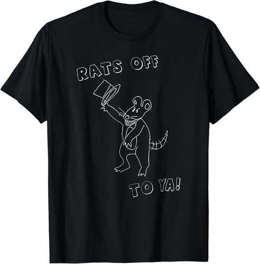 Rats Off To Ya! Funny Mouse Costume Magician Rat Novelty T-Shirt - T-Shirt | Black
