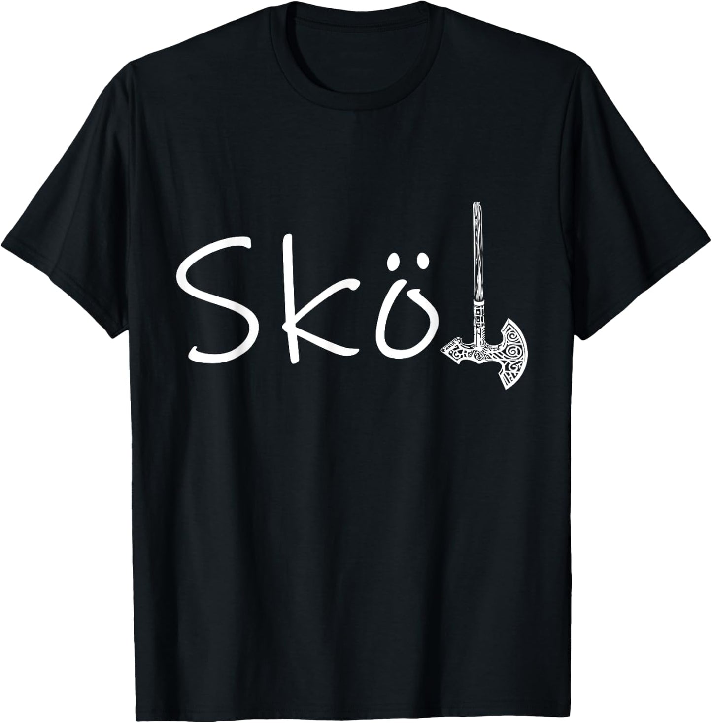 Söll Viking Skol Axe Valhalla Thor Warrior T-Shirt - T-Shirt | Black