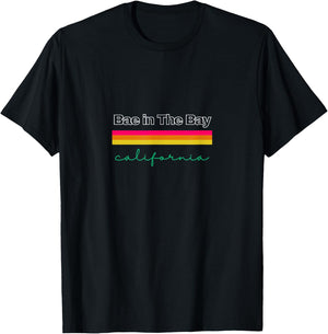Vintage themed Bae In The Bay Design T-Shirt - T-Shirt | Black