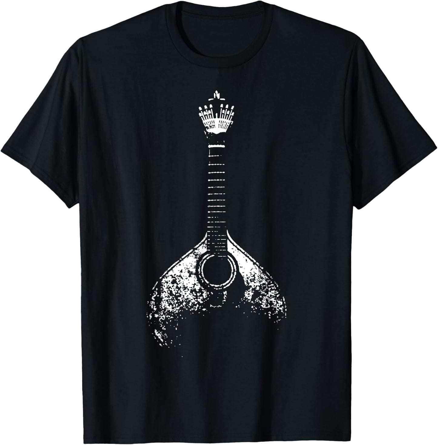 Vintage Portuguese Guitar Fado Music Portugal T-Shirt - T-Shirt | Black