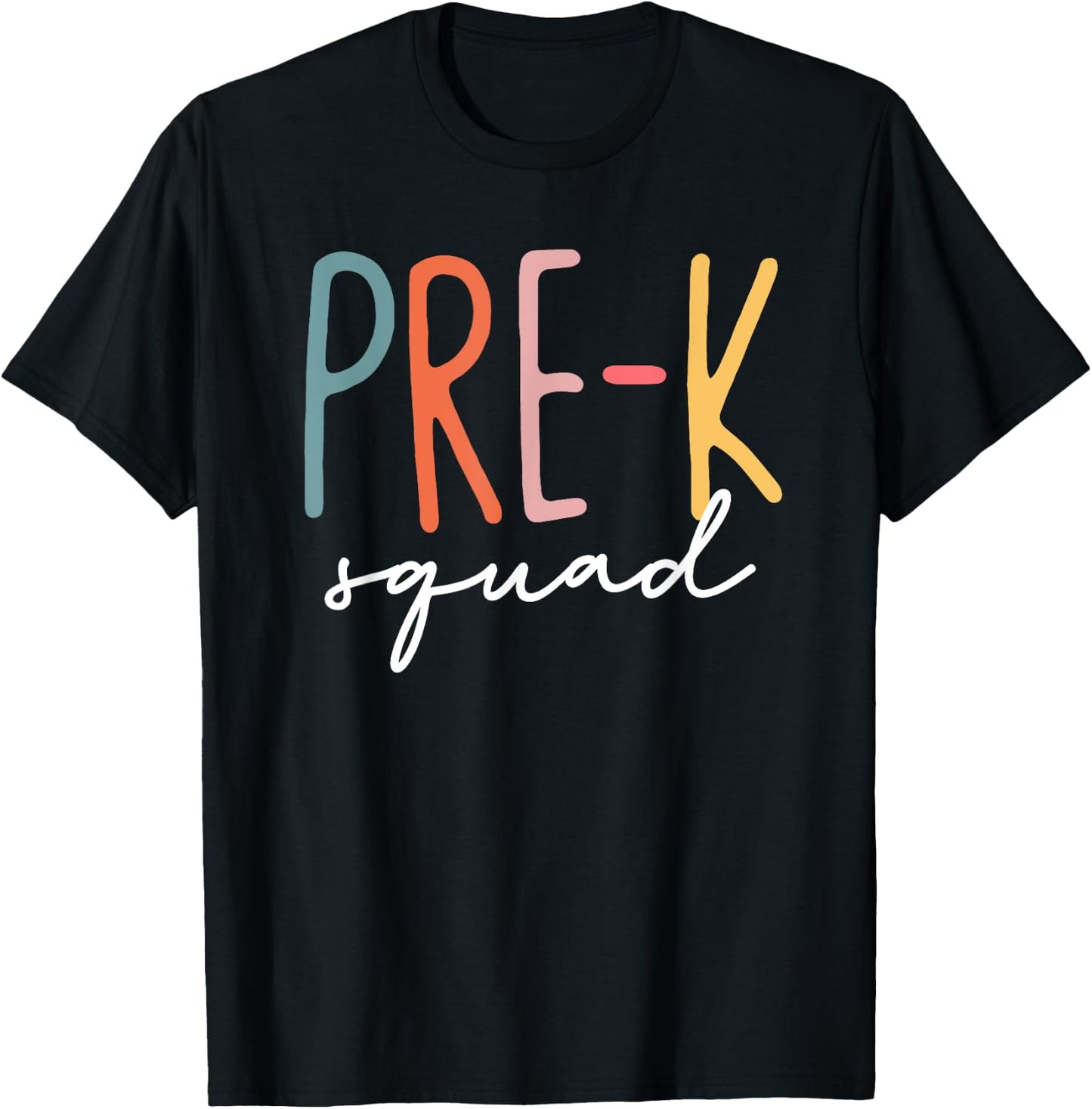Pre-K Squad First Day Pre-K Teacher Crew Back To School Men Women Kids T-Shirt - T-Shirt | Black
