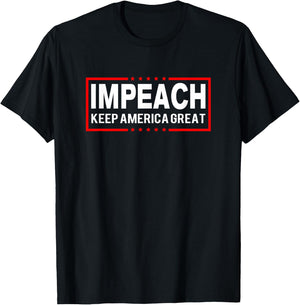 Impeach Anti-Trump Keep America Great Spoof Logo T-Shirt - T-Shirt | Black