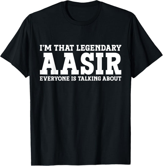 Aasir Personal Name First Name Funny Aasir T-Shirt - T-Shirt | Black