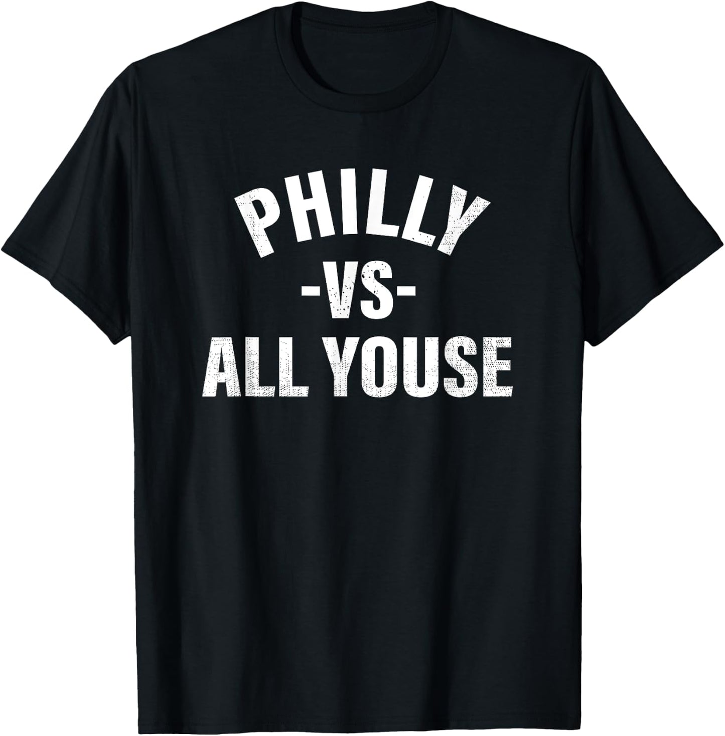 Philly vs All Youse Funny Philadelphia Slang Boys Girls T-Shirt - T-Shirt | Black